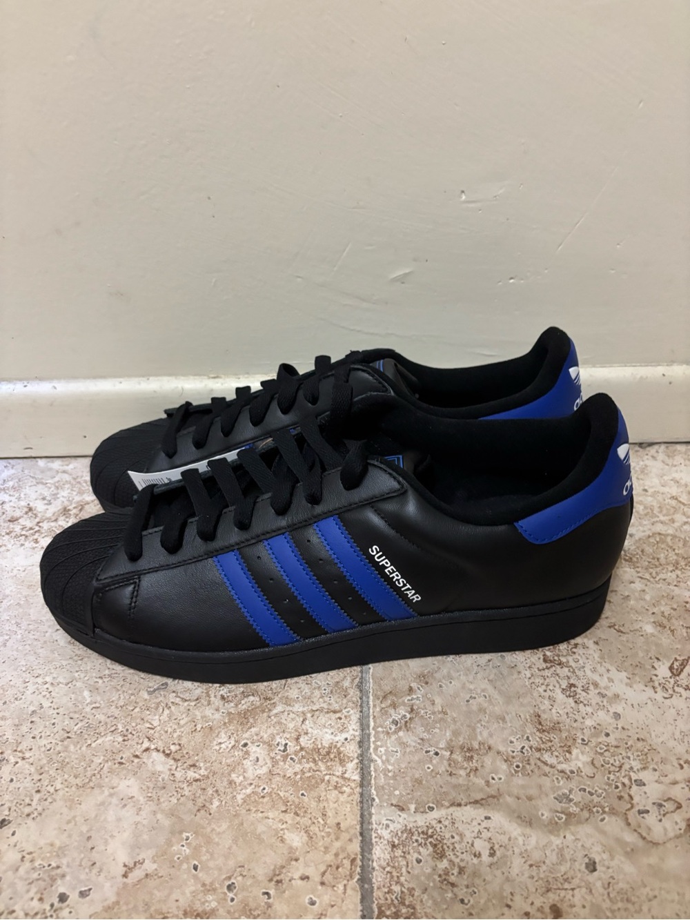 Adidas Superstar II Core Black / Semi Lucid Blue Mens 11.5/14 JR1632 - Picture 2 of 5